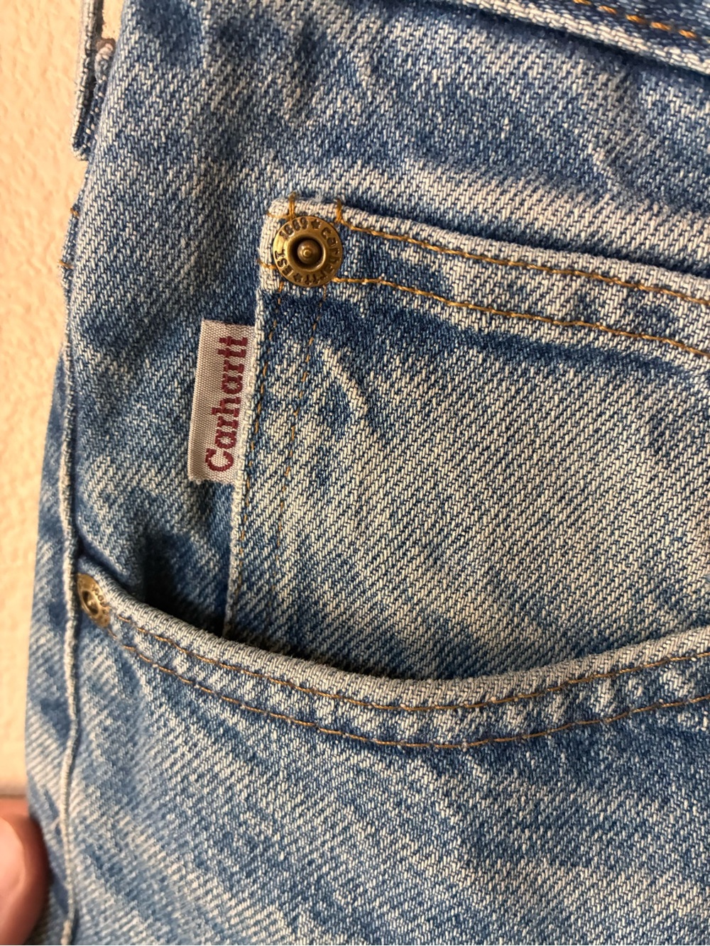 Carhartt Men's Slim Straight Light Blue Denim Jeans - Picture 4 of 7